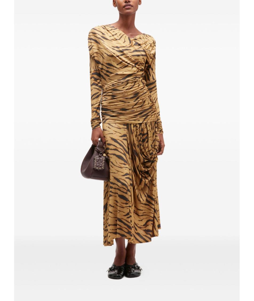 GANNI Мульти вискозное повседневное платье, фото 2