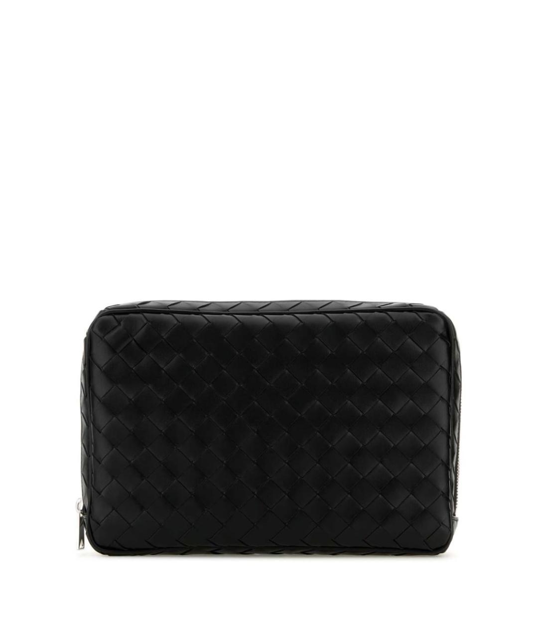 BOTTEGA VENETA Черная кожаная барсетка, фото 1