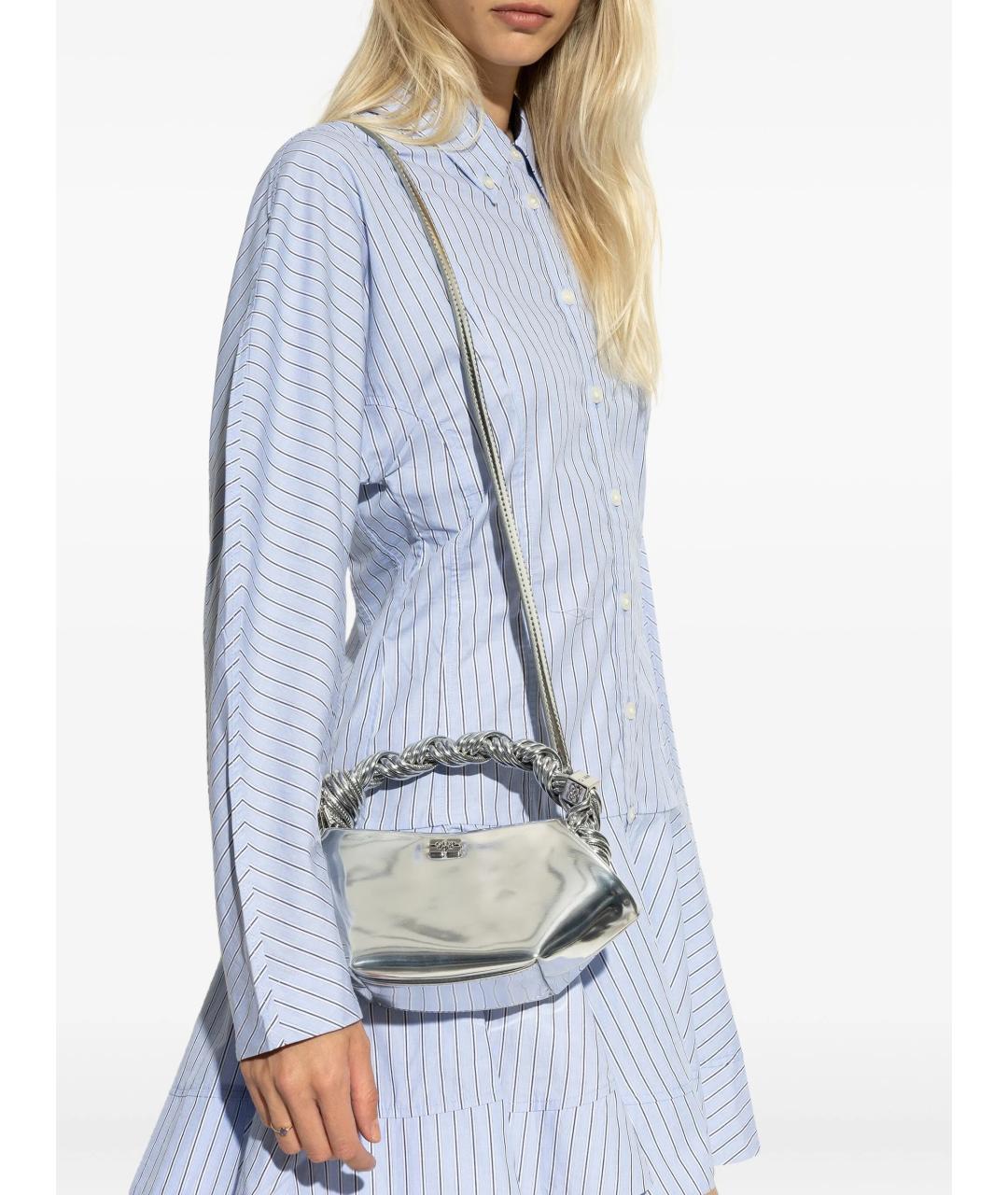 GANNI Серебряная сумка через плечо, фото 2