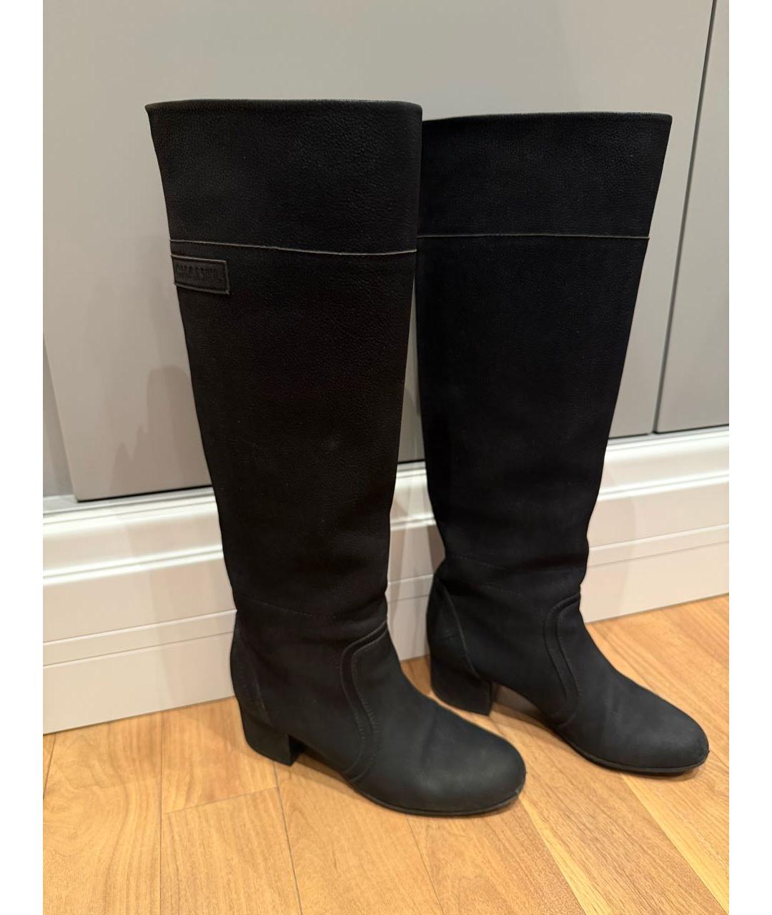 CHANEL Черные кожаные сапоги, фото 3