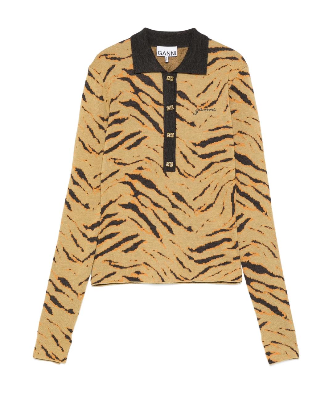 GANNI Мульти шерстяной джемпер / свитер, фото 1