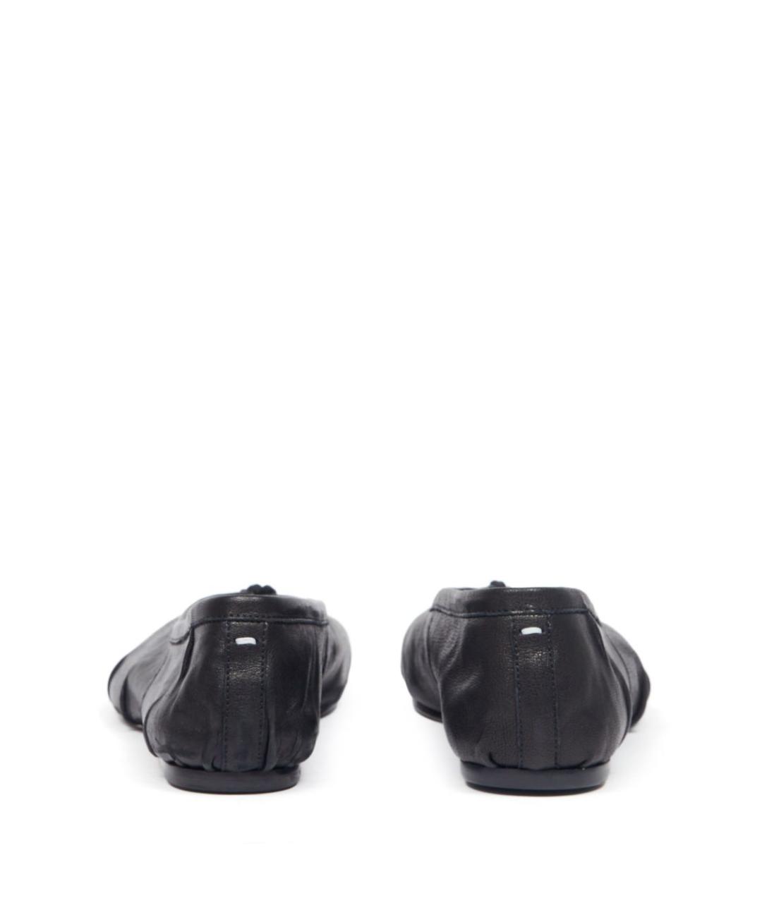 MAISON MARGIELA Черные кожаные балетки, фото 3