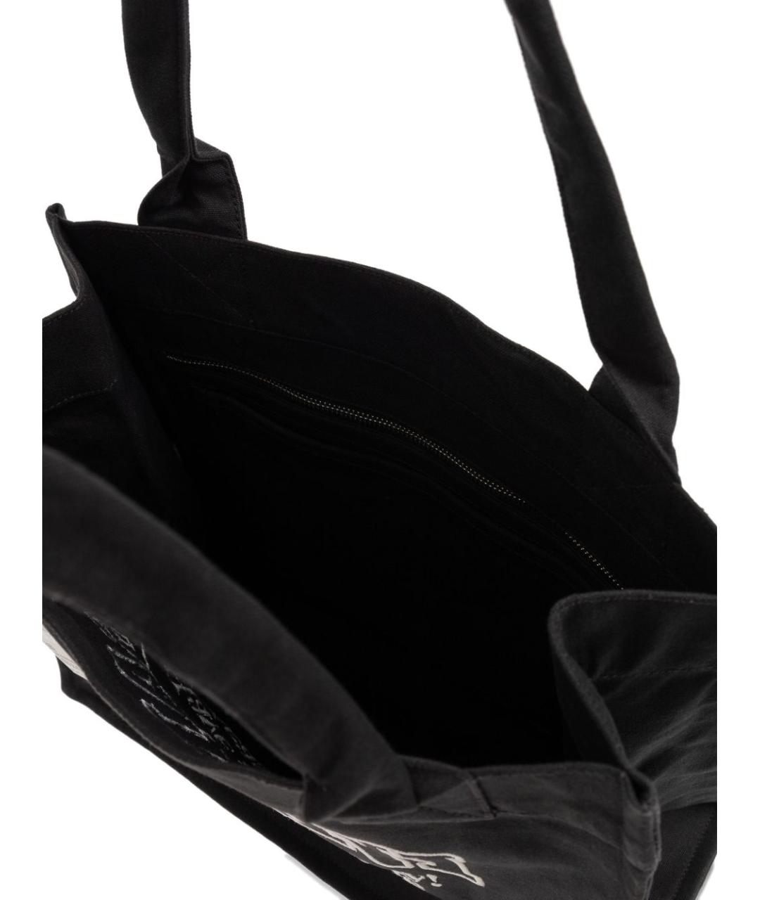 GANNI Черная хлопковая сумка тоут, фото 5