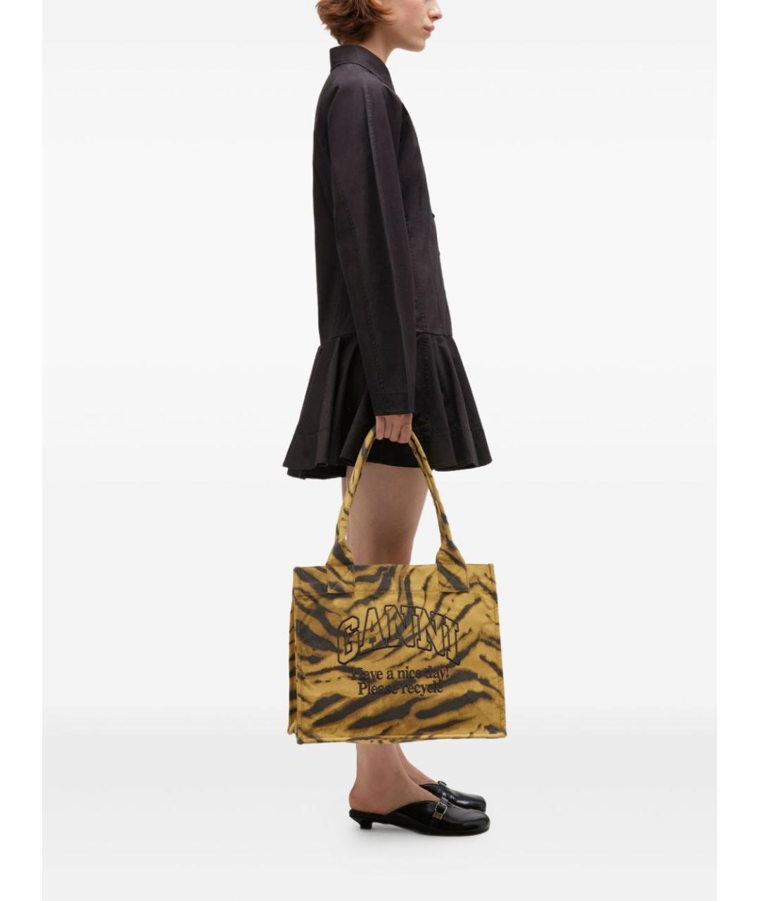 GANNI Мульти хлопковая сумка тоут, фото 2