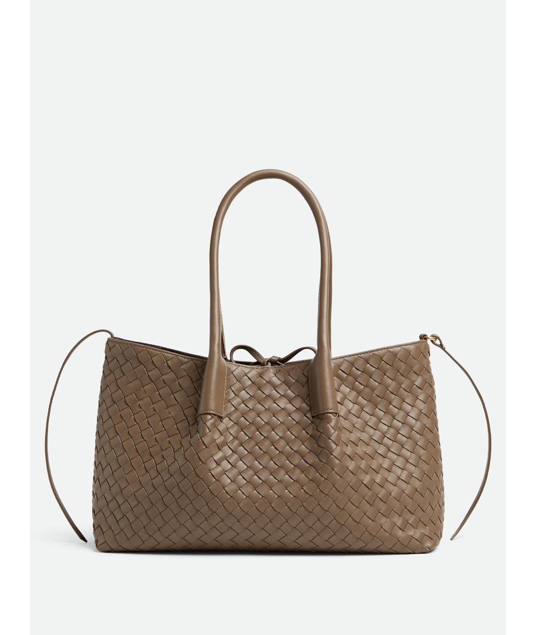 BOTTEGA VENETA Коричневая кожаная сумка тоут, фото 6