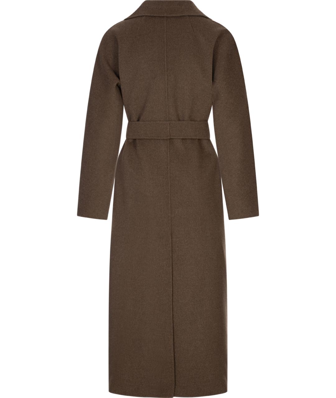 'S MAX MARA Коричневое шерстяное пальто, фото 2