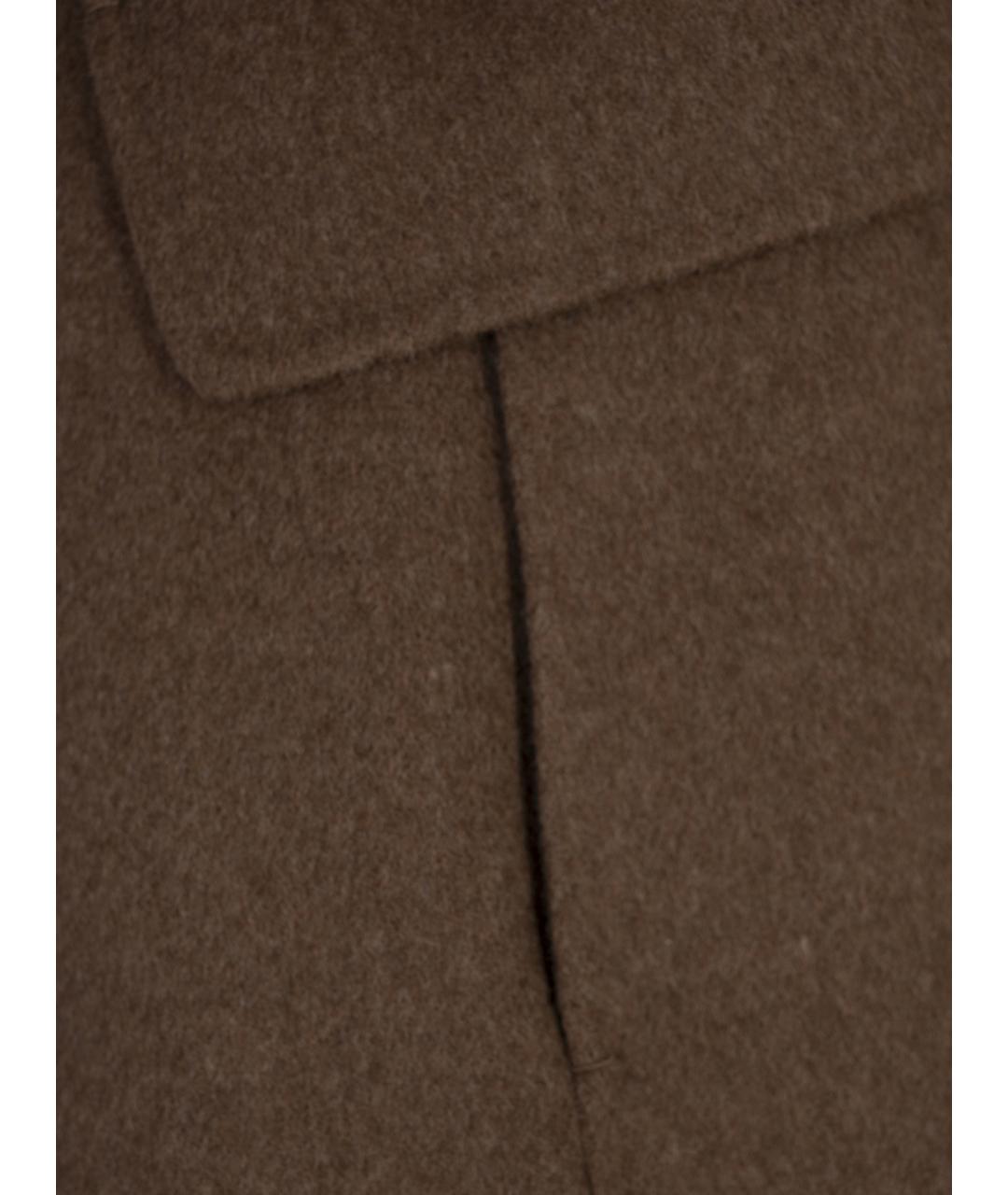 'S MAX MARA Коричневое шерстяное пальто, фото 3