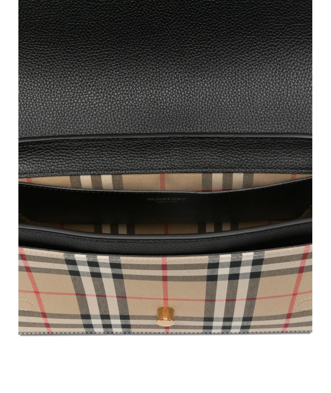 BURBERRY Черная кожаная сумка через плечо, фото 5