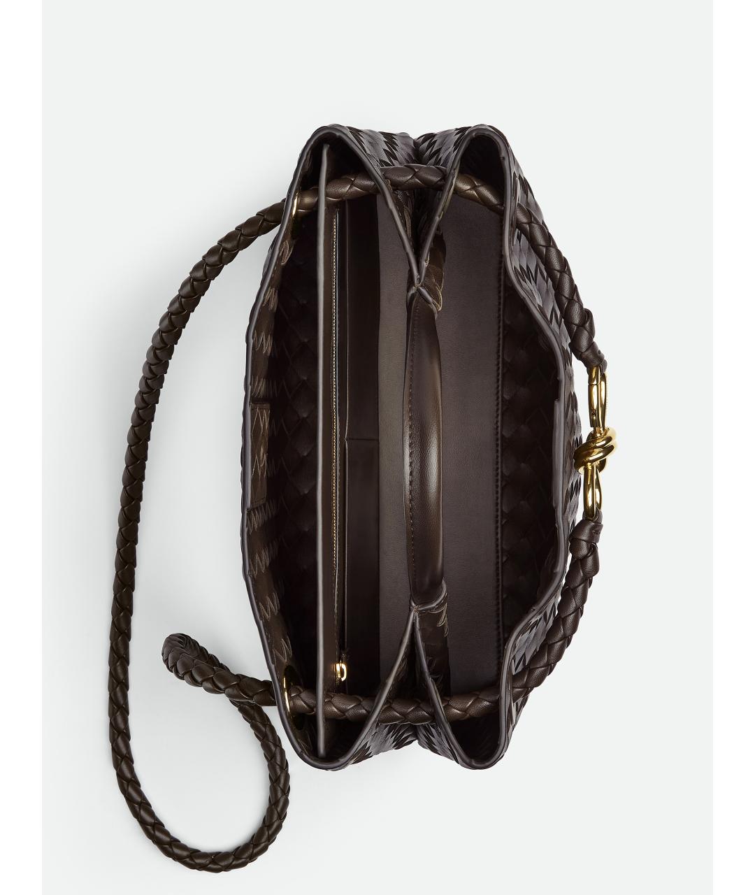 BOTTEGA VENETA Коричневая кожаная сумка через плечо, фото 3