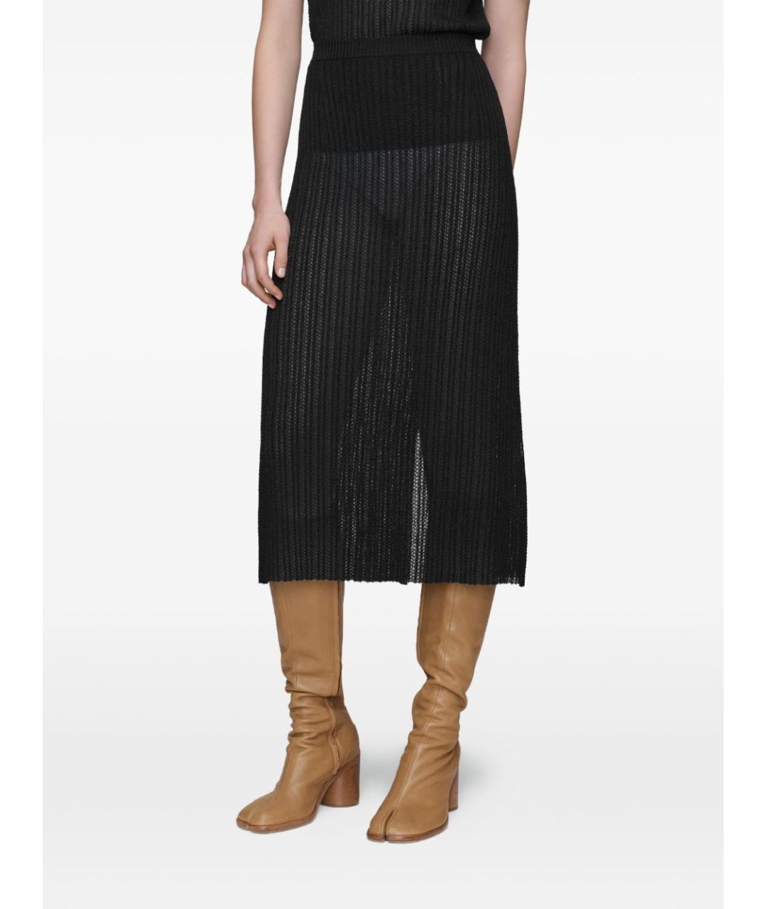 MAISON MARGIELA Черная юбка миди, фото 3
