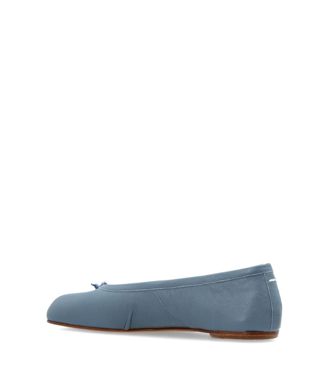MAISON MARGIELA Голубые кожаные балетки, фото 4