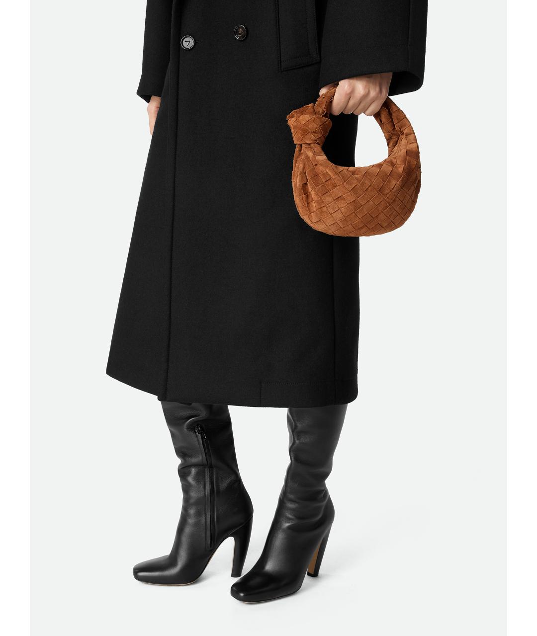 BOTTEGA VENETA Коричневая замшевая сумка тоут, фото 2