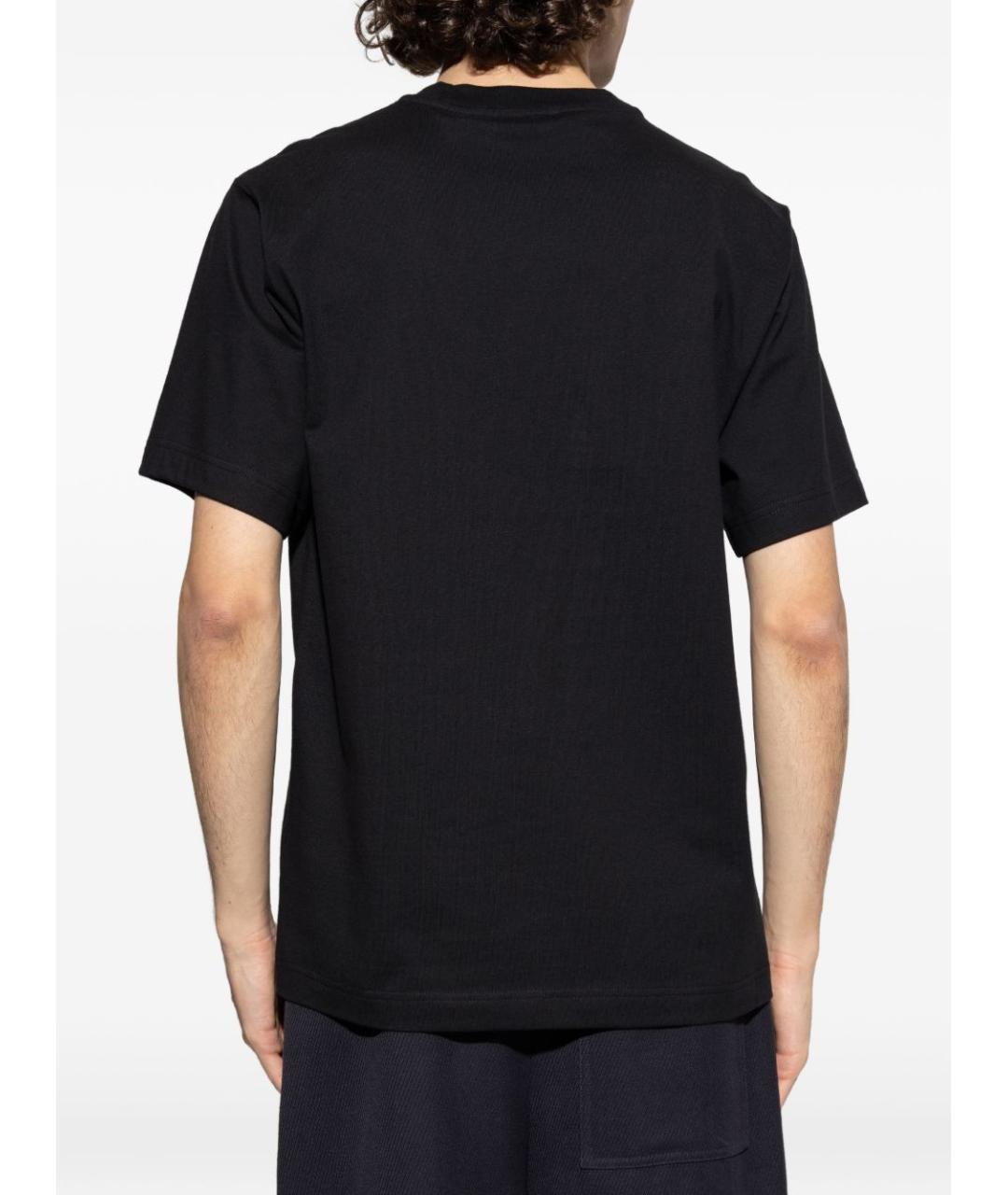 BURBERRY Черная хлопковая футболка, фото 4
