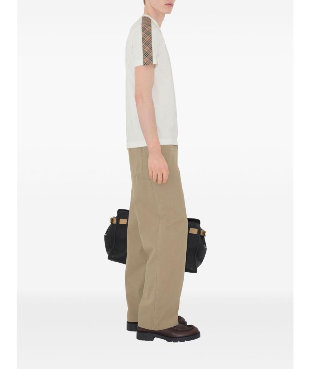 BURBERRY Белая хлопковая футболка, фото 3