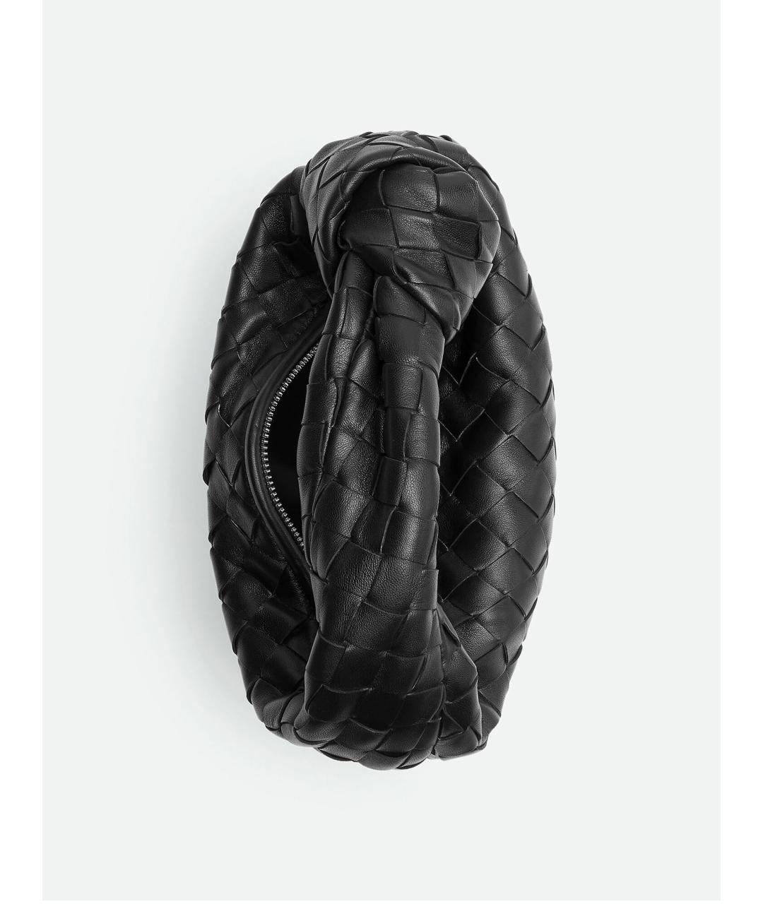 BOTTEGA VENETA Черная кожаная сумка с короткими ручками, фото 4