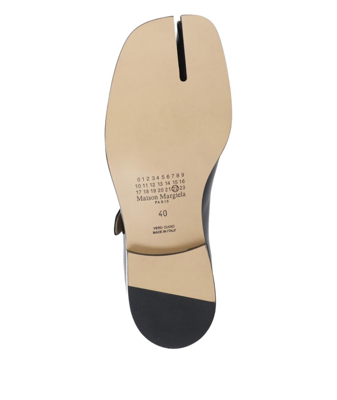 MAISON MARGIELA Черные кожаные туфли, фото 4