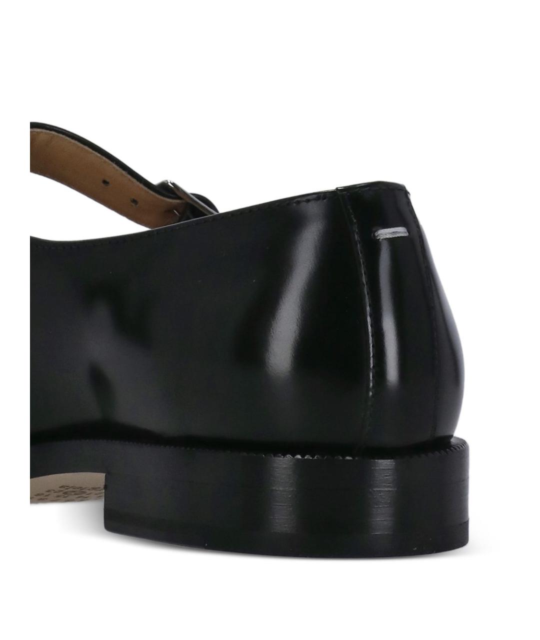 MAISON MARGIELA Черные кожаные туфли, фото 5