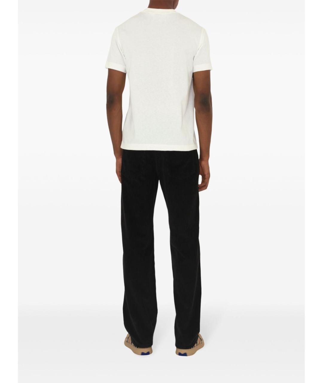 BURBERRY Белая хлопковая футболка, фото 4