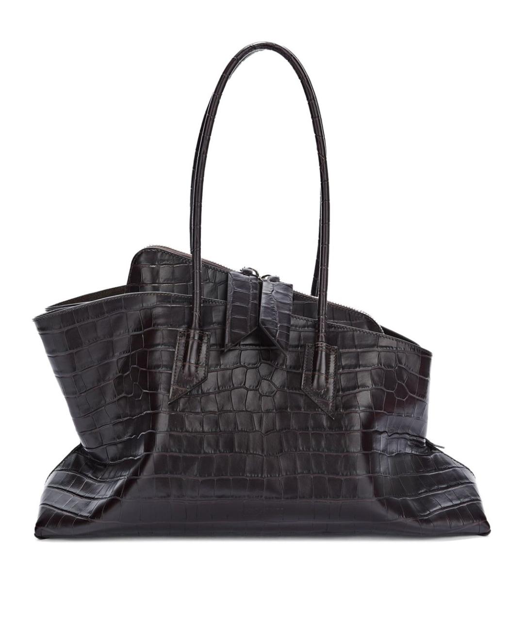 THE ATTICO Коричневая кожаная сумка через плечо, фото 1