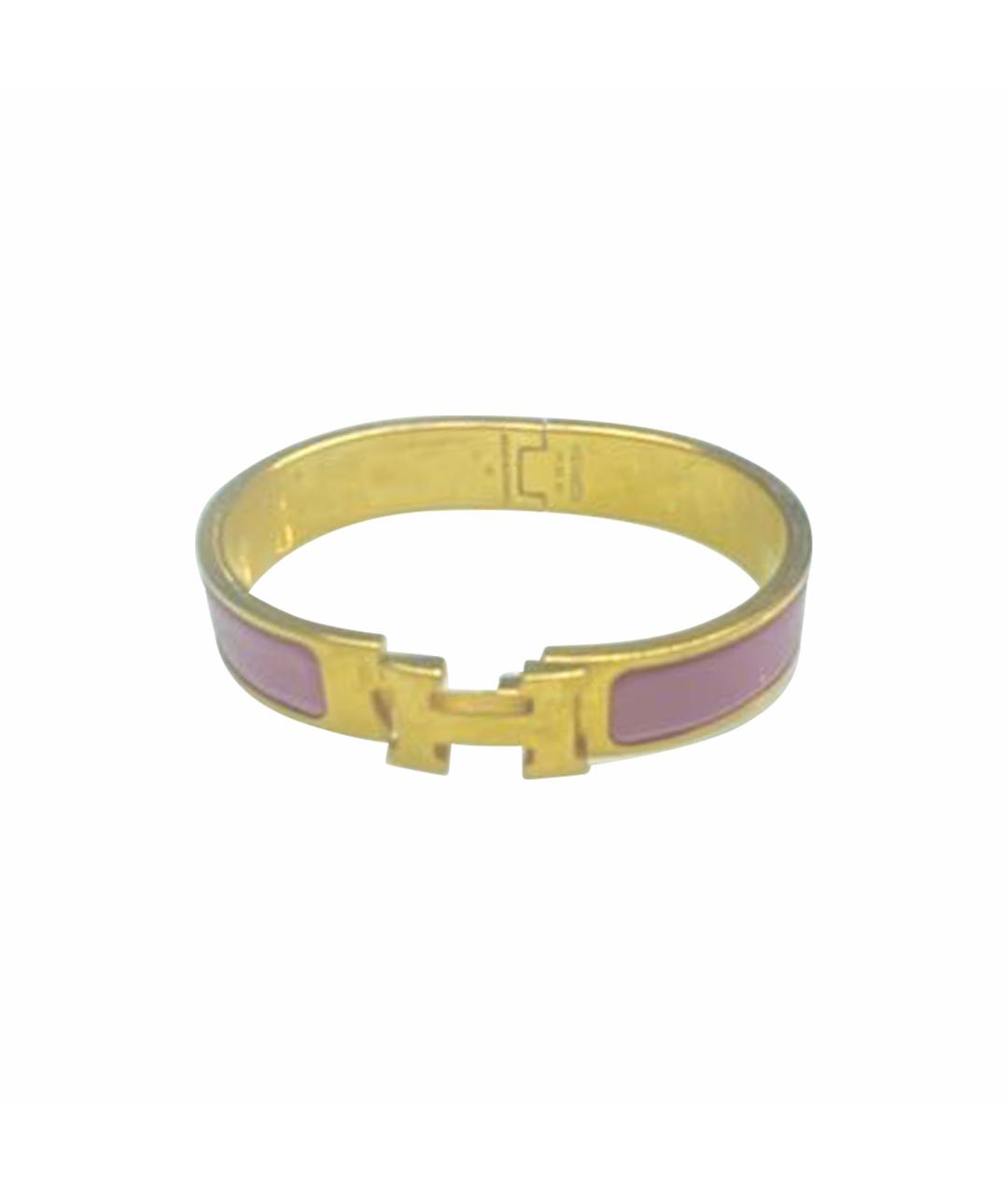 HERMES Розовый браслет из желтого золота, фото 1