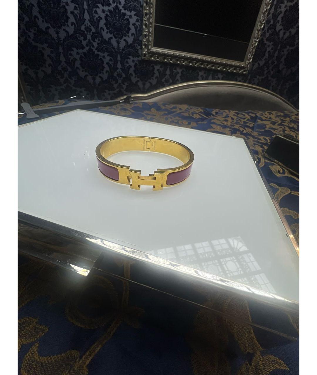 HERMES Розовый браслет из желтого золота, фото 2