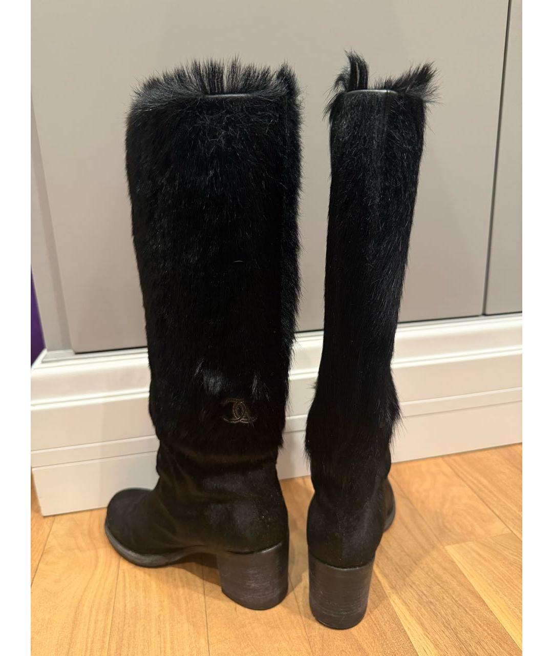 CHANEL Черные сапоги, фото 3