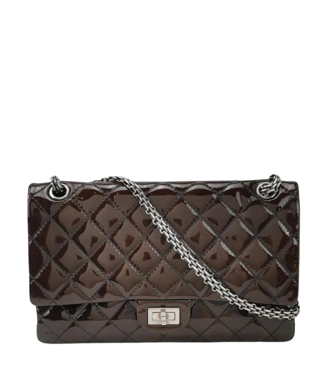 CHANEL Черная сумка через плечо из лакированной кожи, фото 1