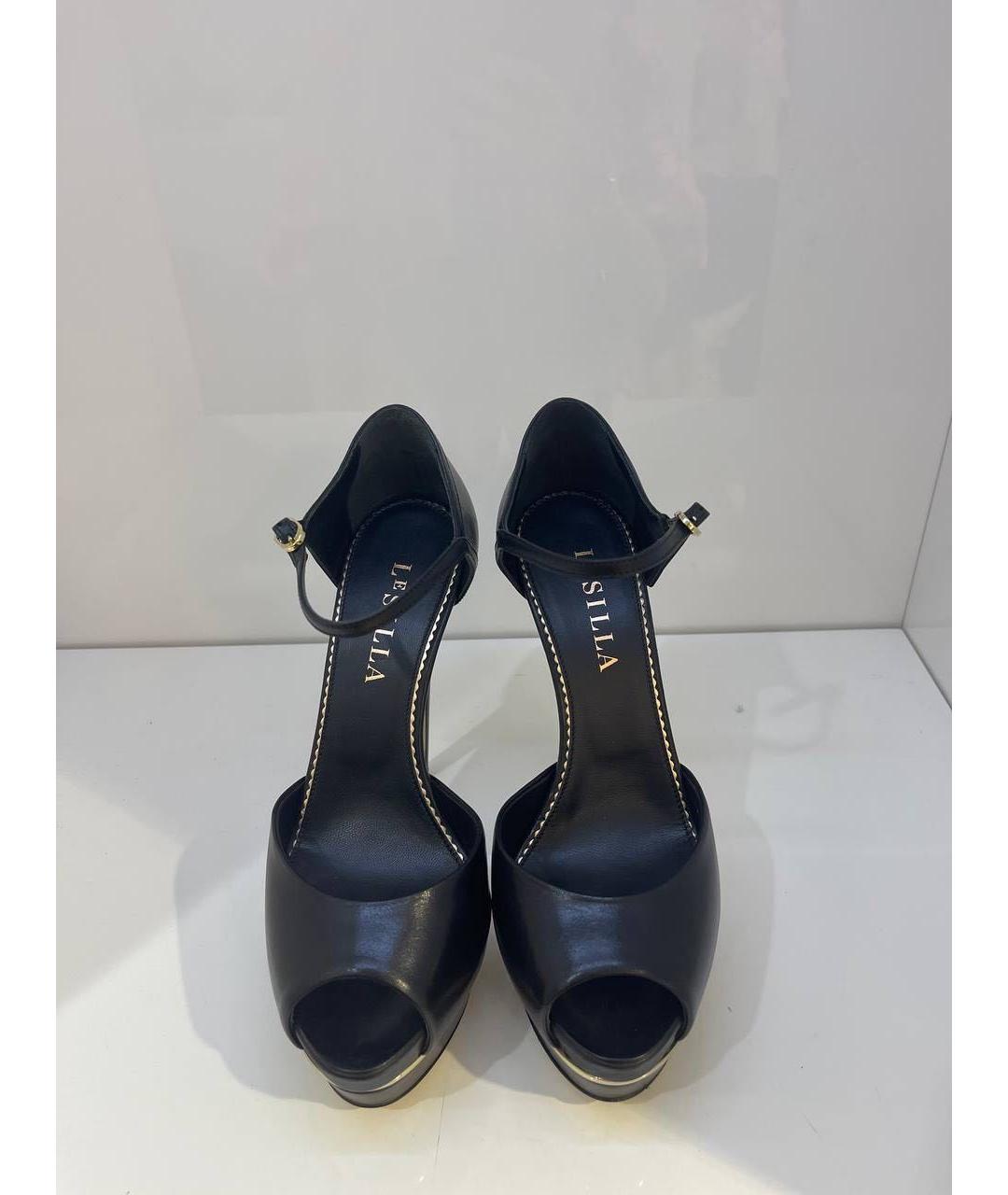 LE SILLA Черные кожаные босоножки, фото 2