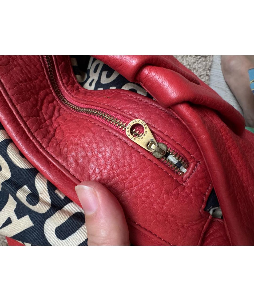 MARC JACOBS Красная кожаная сумка через плечо, фото 4