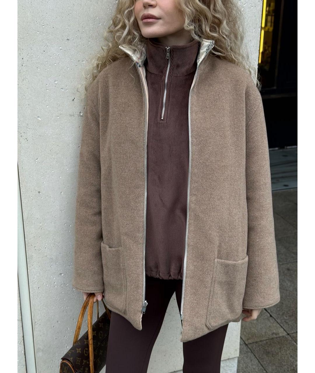 HERMES Бежевая кашемировая куртка, фото 6