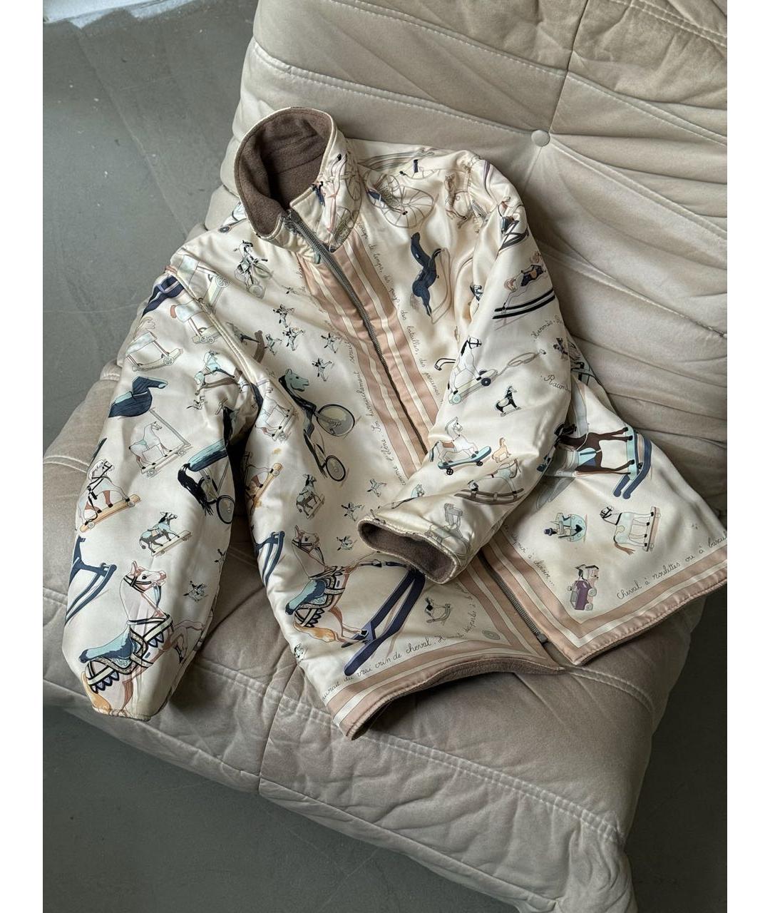 HERMES Бежевая кашемировая куртка, фото 2