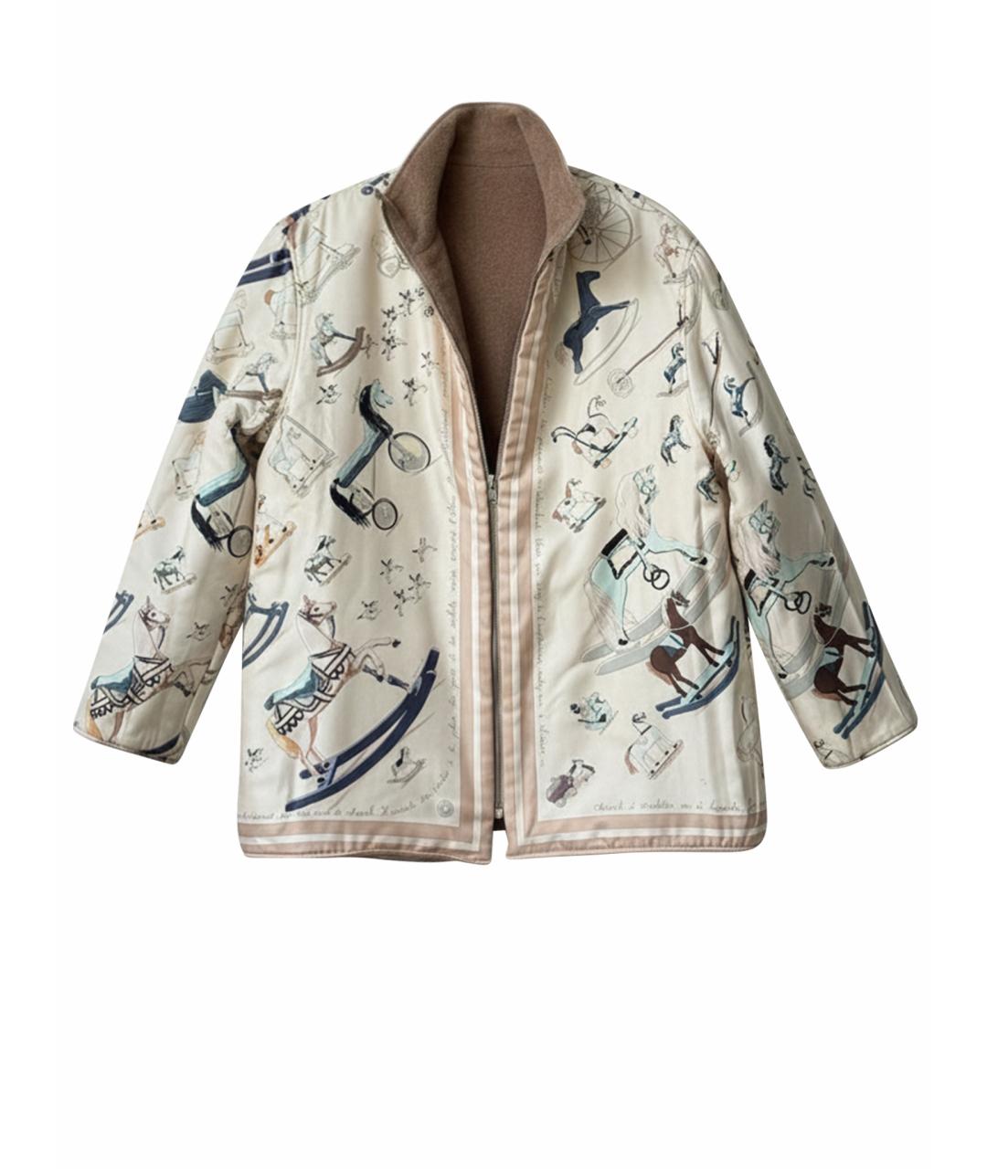 HERMES Бежевая кашемировая куртка, фото 1