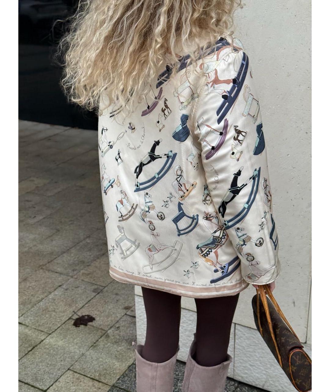 HERMES Бежевая кашемировая куртка, фото 8