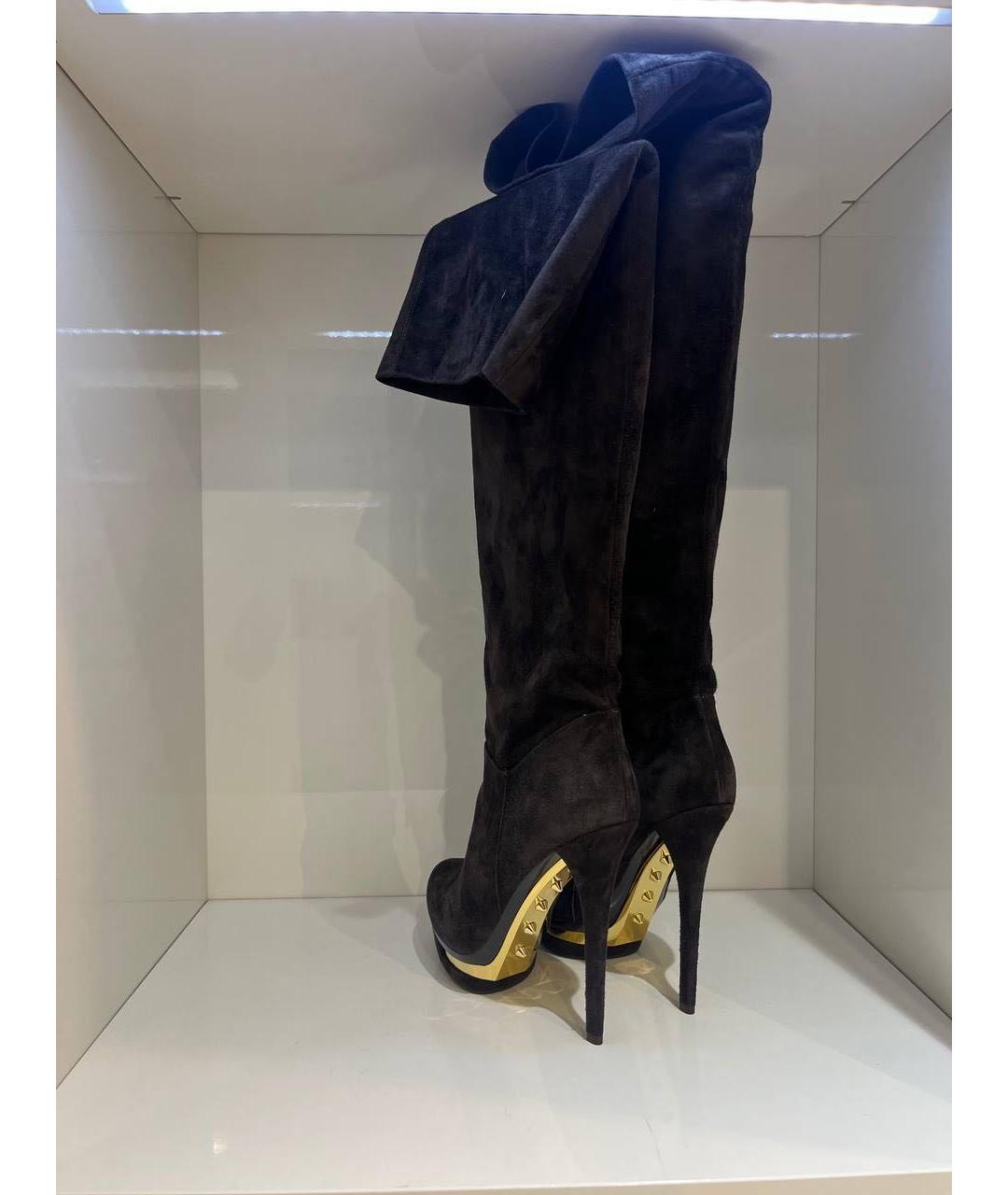 LE SILLA Черные замшевые сапоги, фото 3