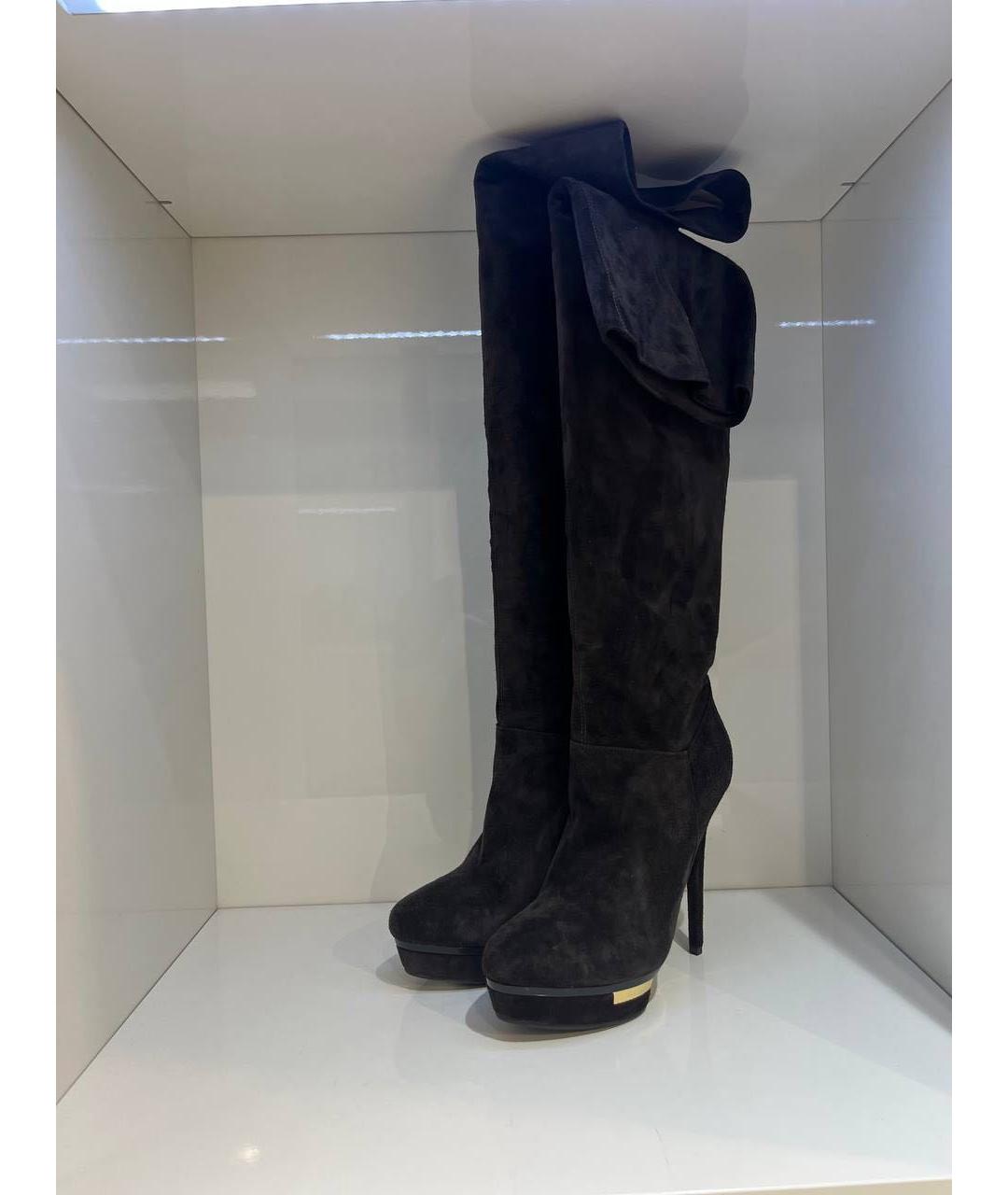 LE SILLA Черные замшевые сапоги, фото 2