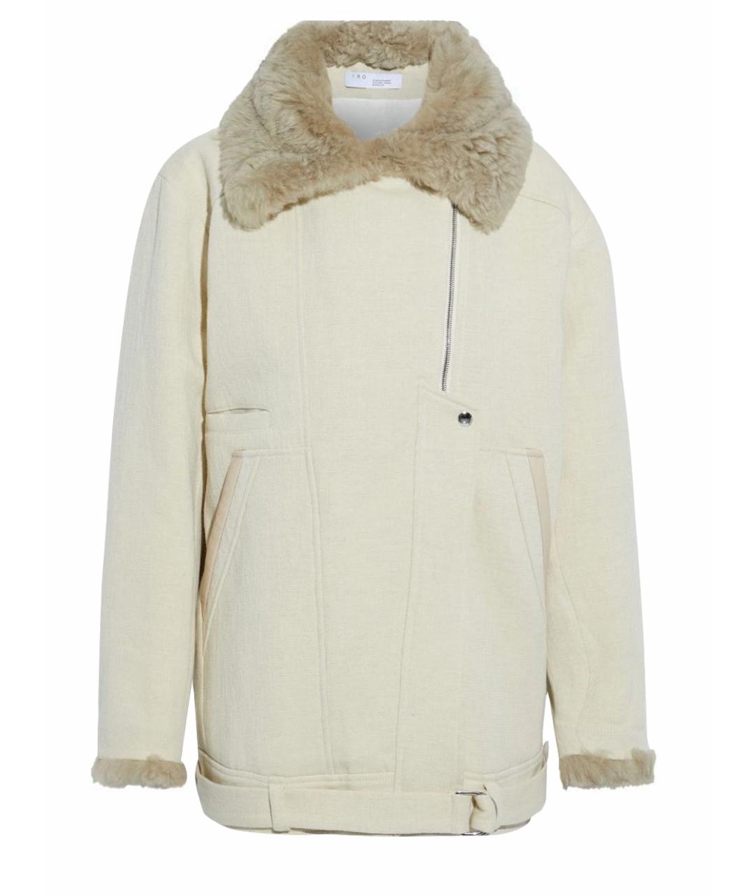 IRO Бежевая шерстяная куртка, фото 1