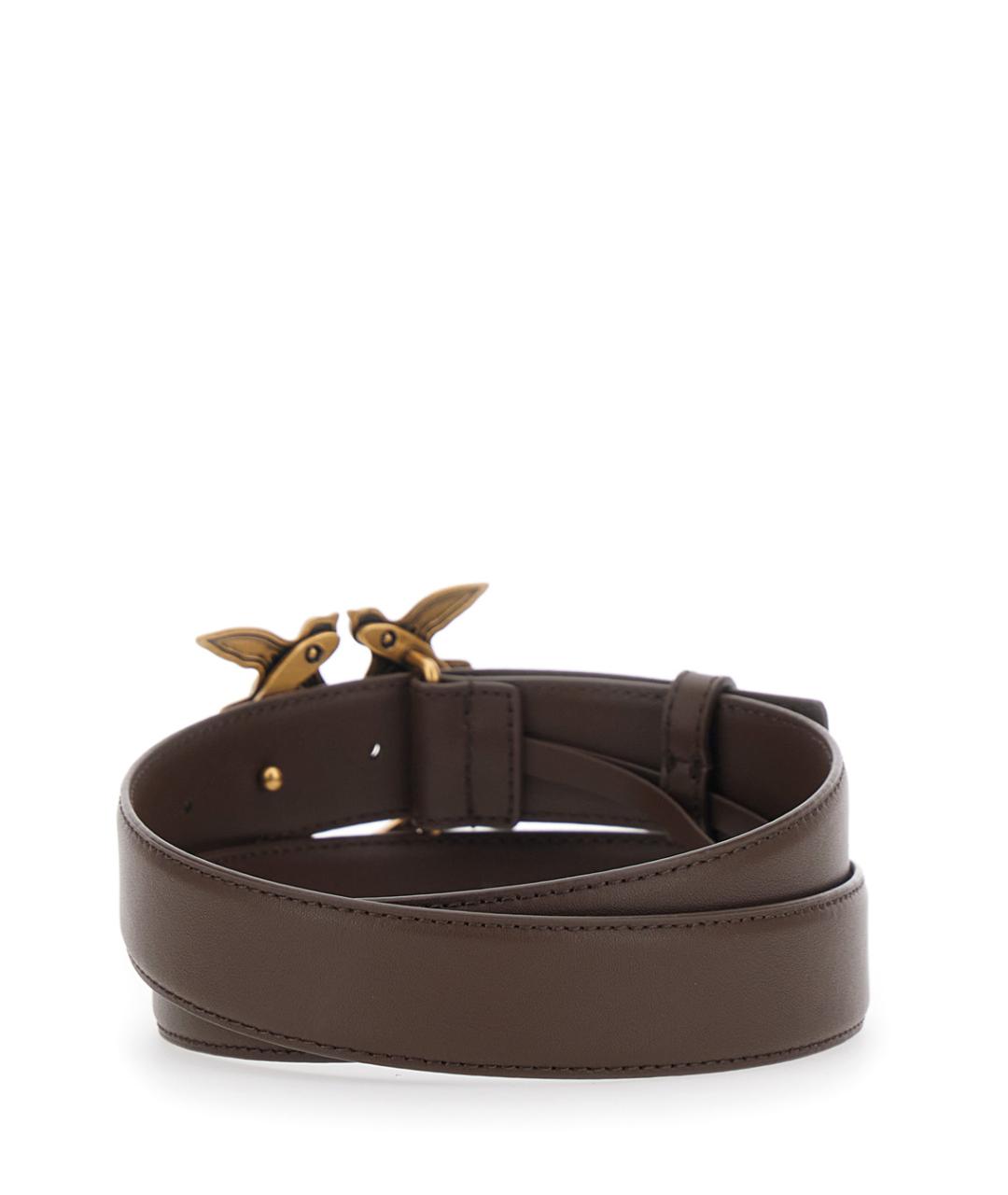 PINKO Коричневый кожаный ремень, фото 2