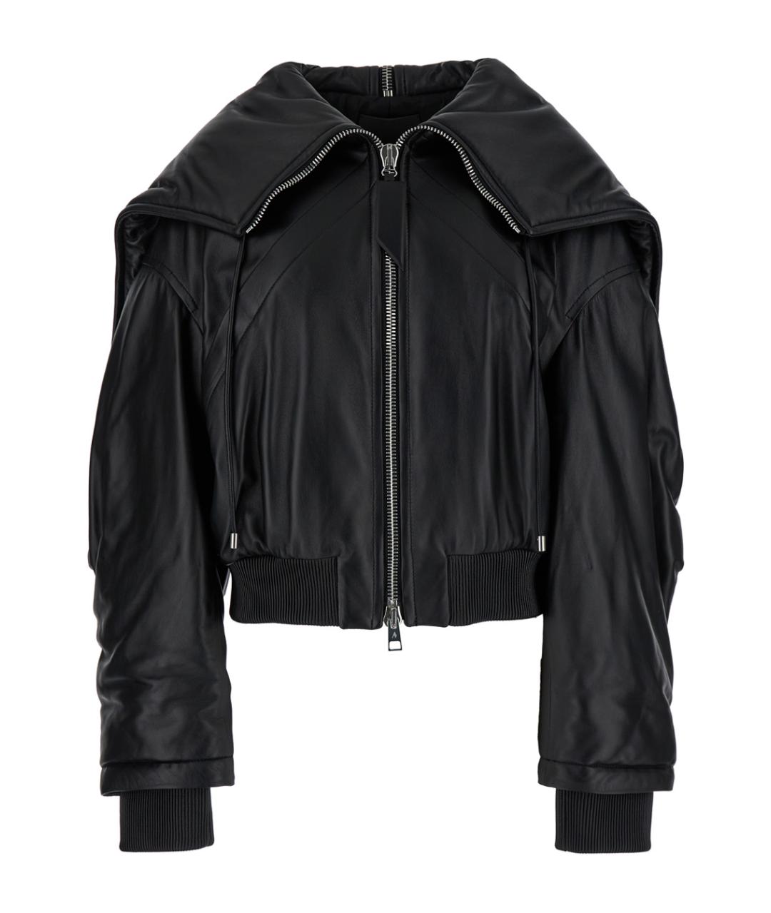 THE ATTICO Черная кожаная куртка, фото 1