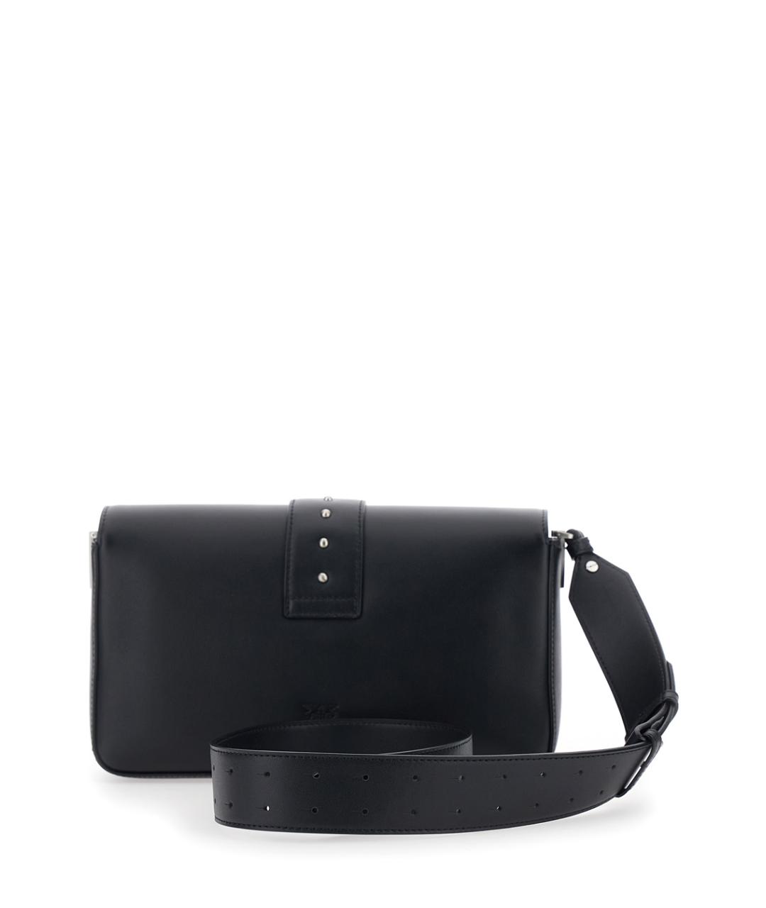 PINKO Черная кожаная сумка через плечо, фото 2