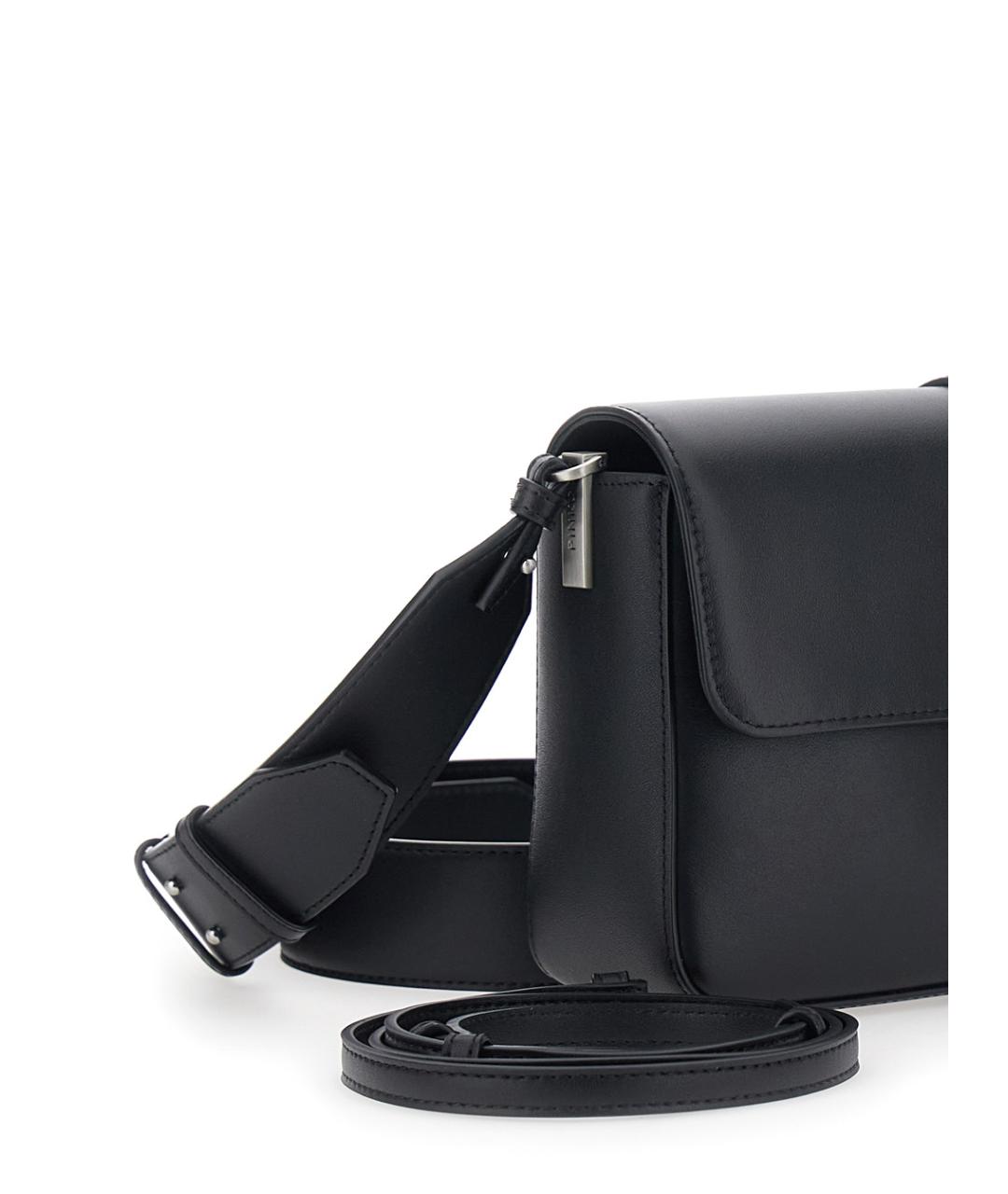PINKO Черная кожаная сумка через плечо, фото 4
