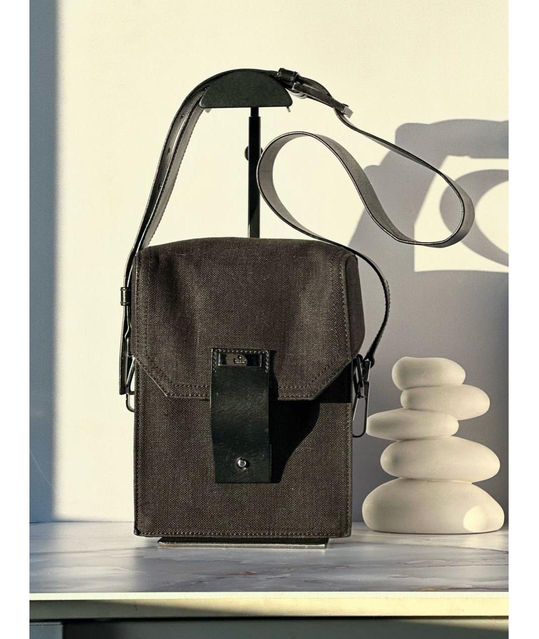 GUCCI Черная тканевая сумка на плечо, фото 2