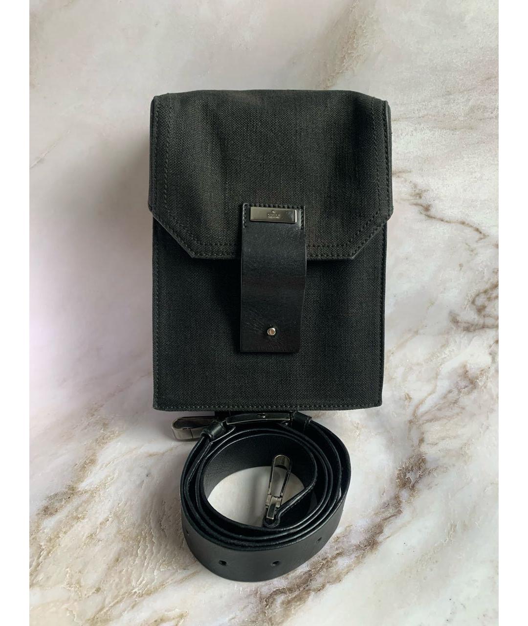 GUCCI Черная тканевая сумка на плечо, фото 5