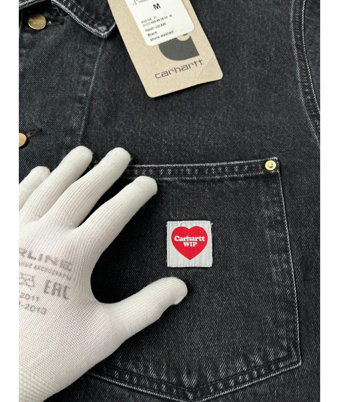 CARHARTT WIP Черная деним куртка, фото 4
