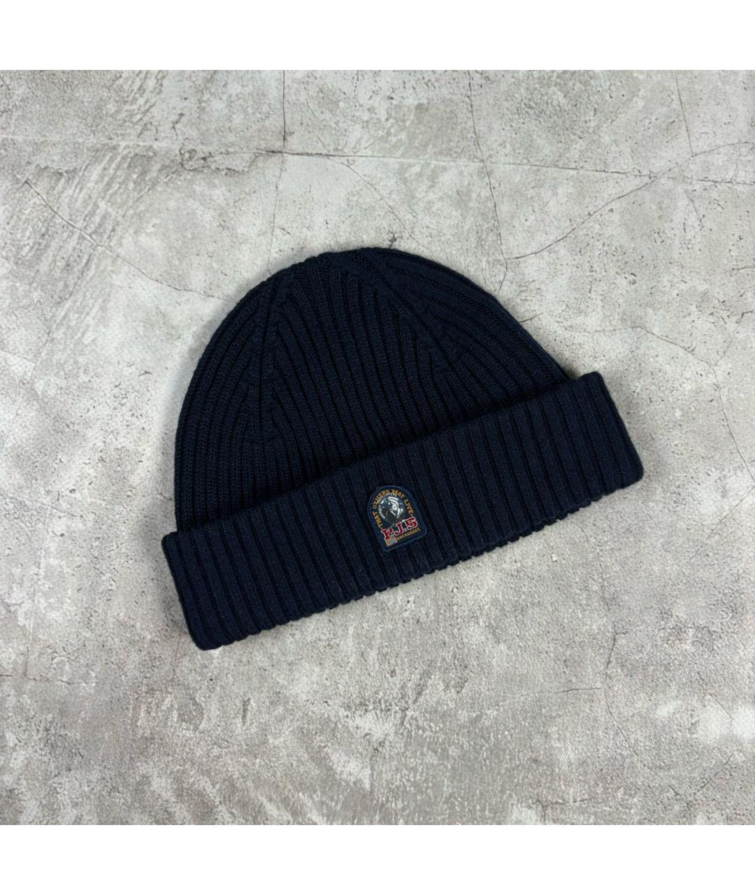 PARAJUMPERS Темно-синяя шерстяная шапка, фото 2
