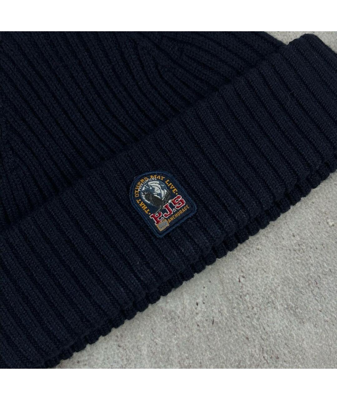 PARAJUMPERS Темно-синяя шерстяная шапка, фото 3