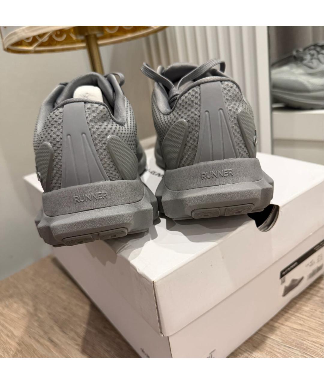 ALO YOGA Серые текстильные кроссовки, фото 6