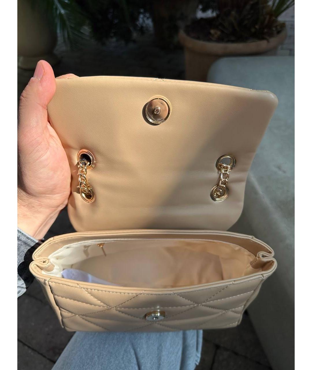 TWIN-SET Бежевая сумка через плечо из искусственной кожи, фото 3