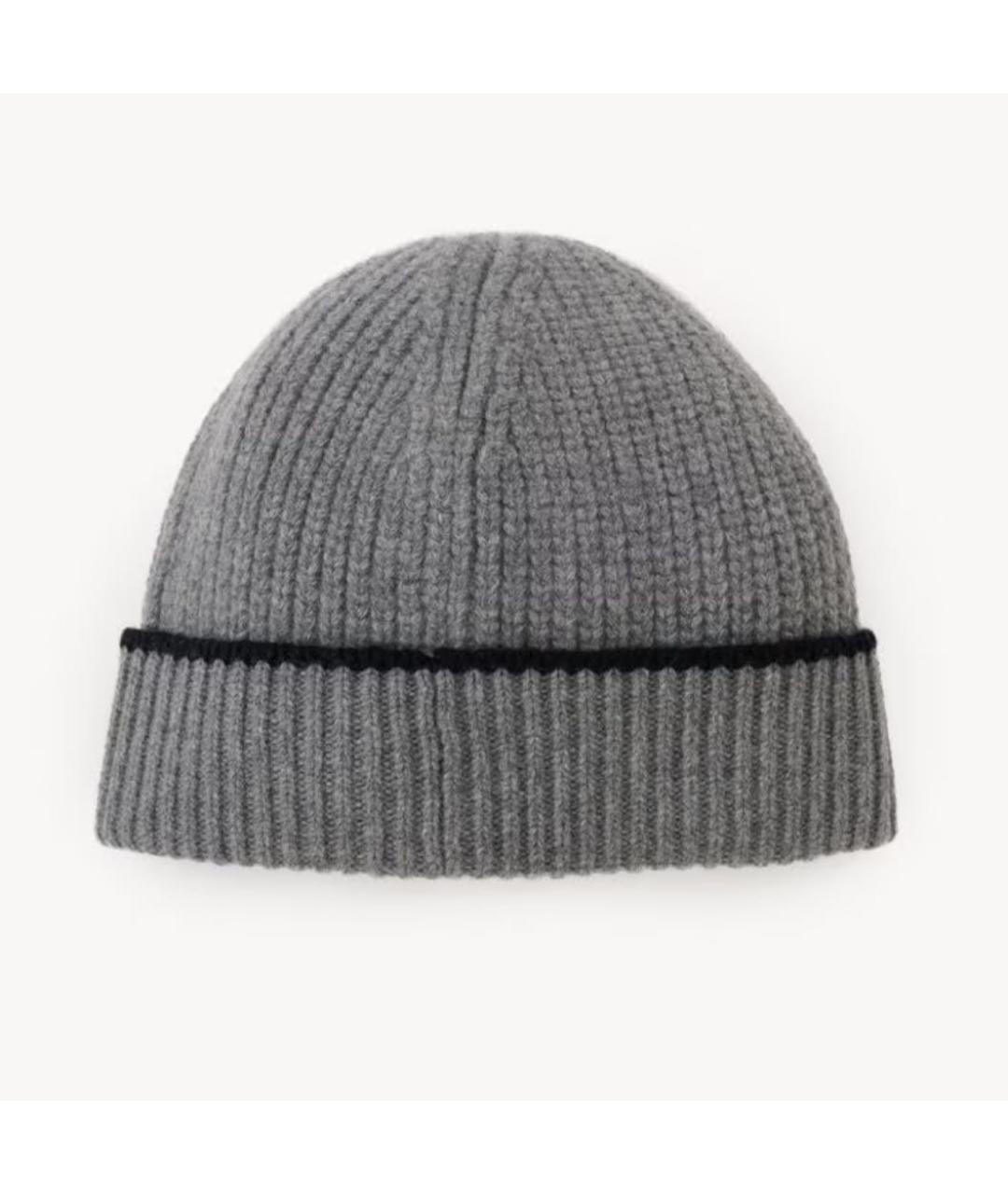 CHLOE Серая шерстяная шапка, фото 4