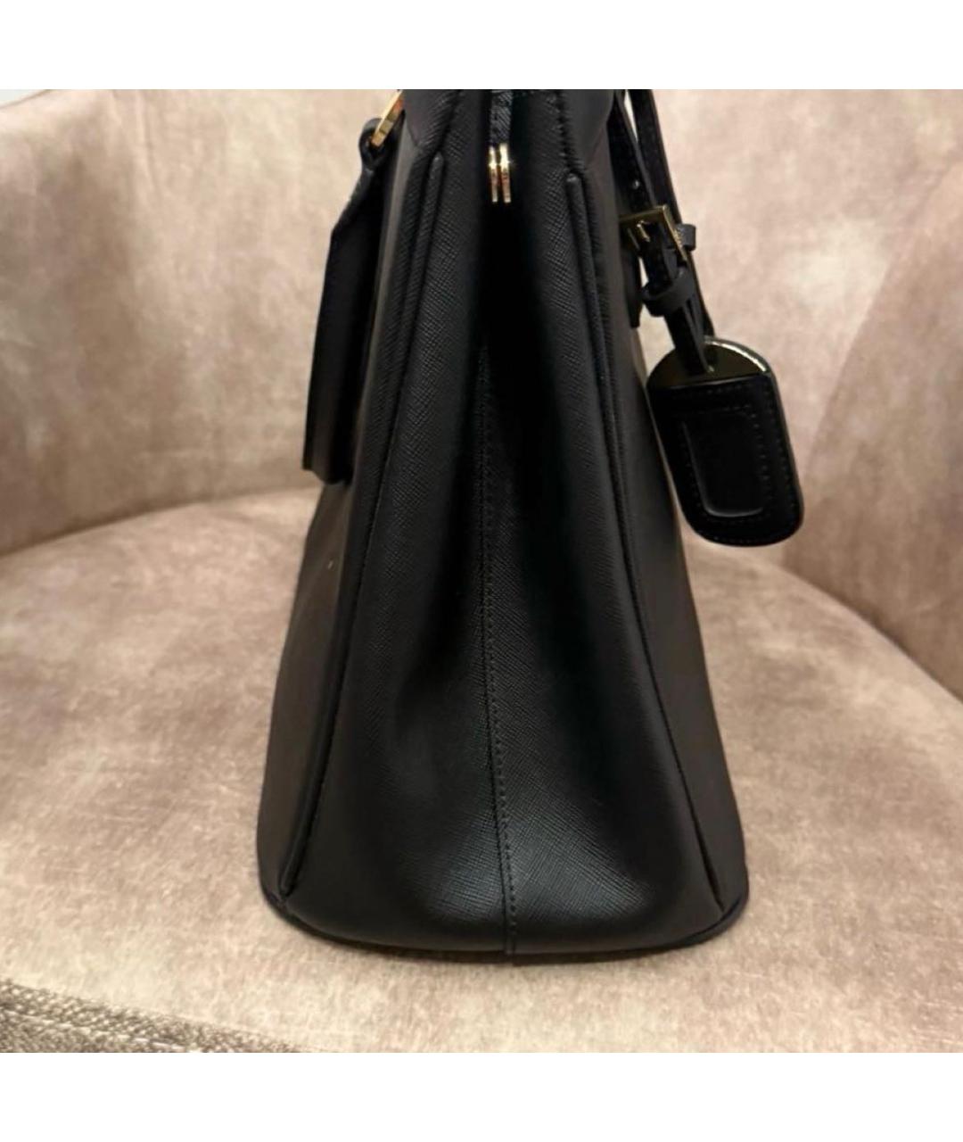 PRADA Черная кожаная сумка с короткими ручками, фото 3