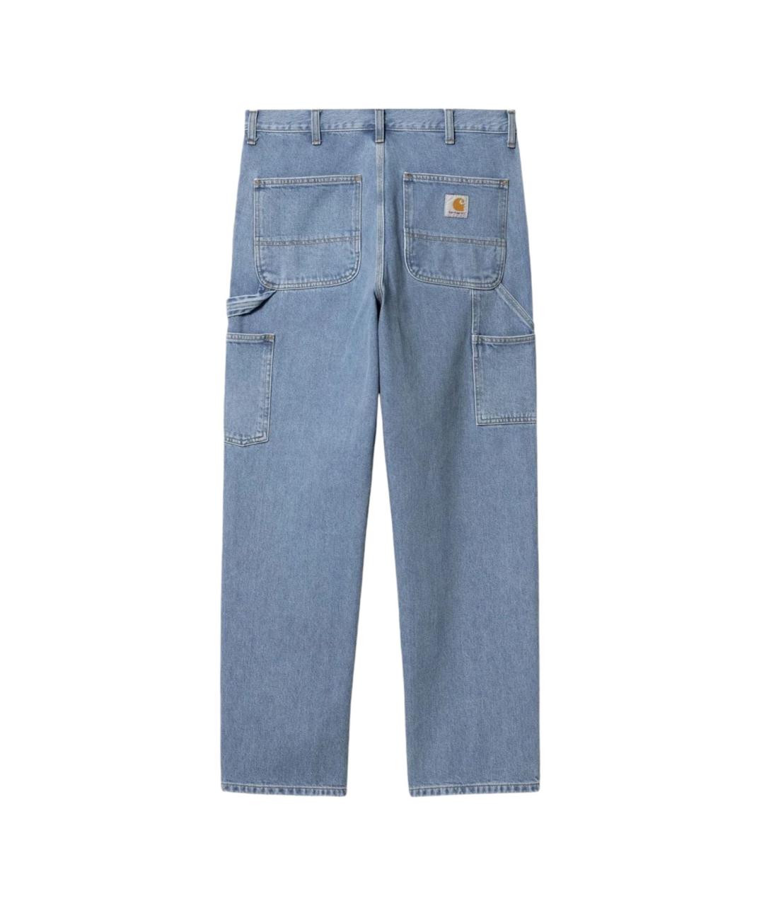 CARHARTT WIP Голубые хлопковые прямые джинсы, фото 2